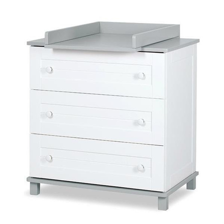 PlusBaby Komoda z Przewijakiem Light Grey
