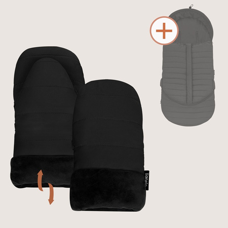 Lionelo Handmuff Rękawiczki do Wózka Black