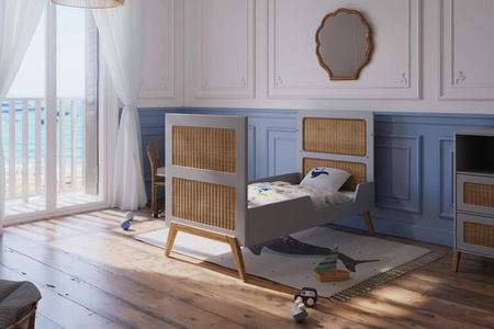 Theo Bebe Marelia Wielofunkcyjne Łóżeczko Ratanowe 70x140cm Moon