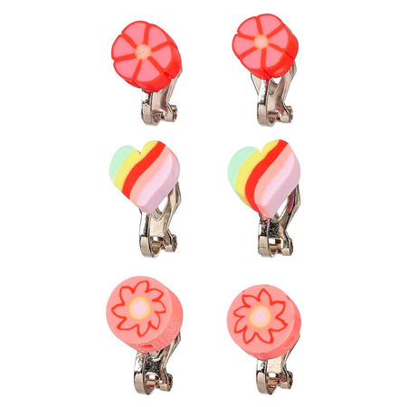 Souza! Klipsy do uszu dla dziewczynek kwiaty Hyke 3 pary