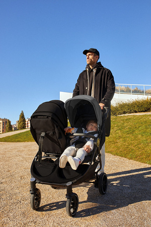 Baby Monsters Wózek Bliźniaczy Easy Twin 4 - Black