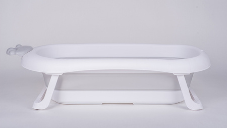 Primabobo Korona Wanienka Składana z Poduszką i Korkiem Sensorycznym 85cm/48cm/21cm Szara