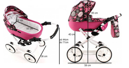 Adbor Viki Wózek dla Lalek Jednorożce Vi-05