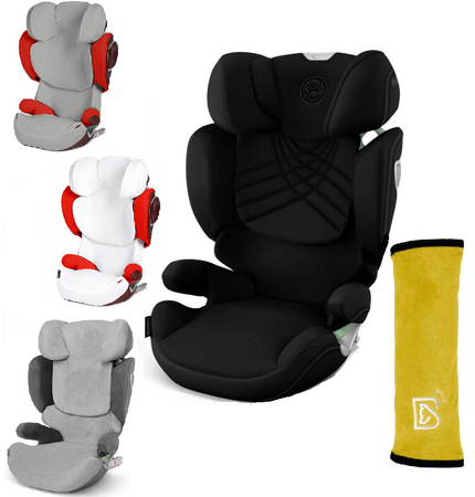 Cybex Solution T i-Fix Fotelik Samochodowy 15-50kg Plus Sepia Black + Tapicerka Letnia Wysyłka Losowo + Nakładka Na Pas