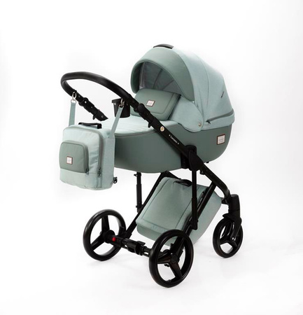 Adamex Luciano Wózek Głęboko-Spacerowy PS25 + Cybex Aton B2 i-Size Fotelik 0-13kg + Baza + Adaptery