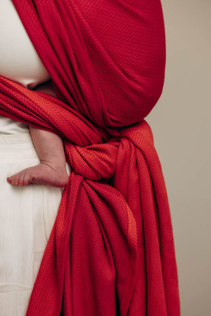 LennyLamb Chusta Do Noszenia Dzieci, Tkana Splotem Jodełkowym, Bawełna - Mała Jodełka Sedona - Rozmiar S