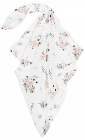 Bonjour Cherie Bambusowy Otulacz Średniaka 100x110cm Romantyczny Królik