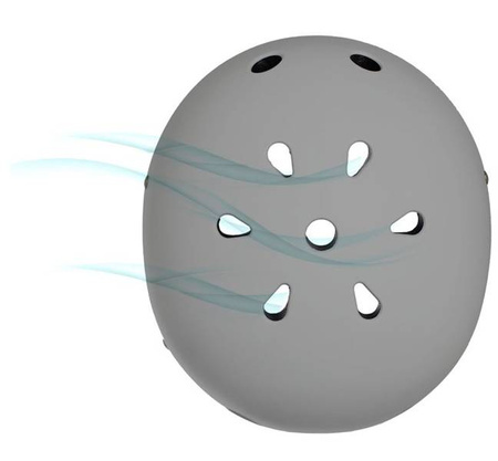 Kinderkraft Safety Kask z Naklejkami Grey