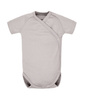 Poofi Body z Krótkim Rękawem Rozmiar 62 1-3m Jasny Szary