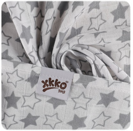 Xkko Ręcznik Bambusowy Otulacz 90x100cm Silver Stars