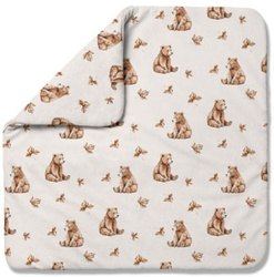 Waldin Kołdra Bambusowa 75x75 Niedźwiadki Jasny Beż