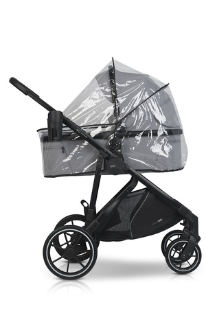 Easy Go Duoflex Wózek Głęboko-Spacerowy Bliźniaczy Rok po Roku Cloudy Gray 2 Siedziska 1 Gondola