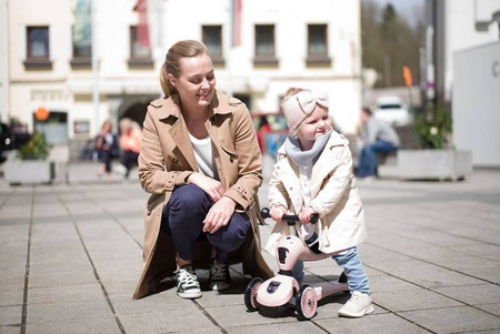 Scootandride Highwaykick 1 Jeździk i Hulajnoga 2w1 1-5 lat Rose + Canpol Babies Termoopakowanie