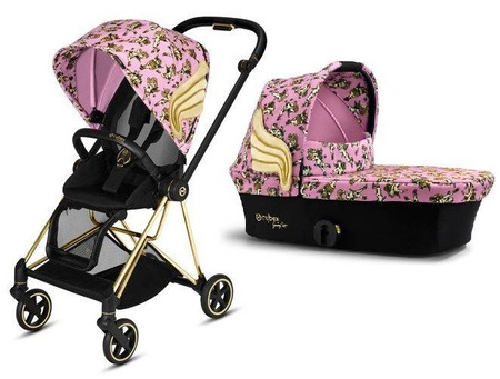 Cybex Mios 2.0 + Gondola Wózek Głęboko-Spacerowy Wings Jeremy Scott Cherub Pink