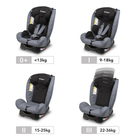 Kidwell MAVER - Fotelik Samochodowy 0-36 kg Grey