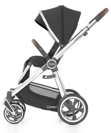 Oyster 3 Wózek Spacerowy Caviar - srebrny stelaż