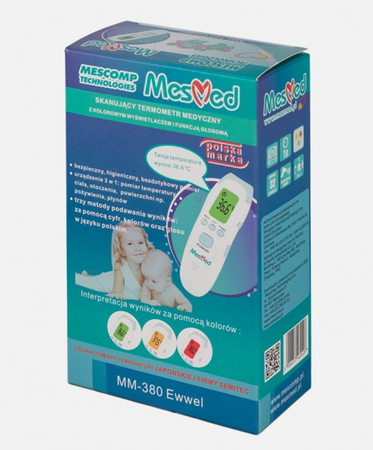 MesMed Termometr MM-380 EWWEL z wyświetlaczem i funkcją głosową