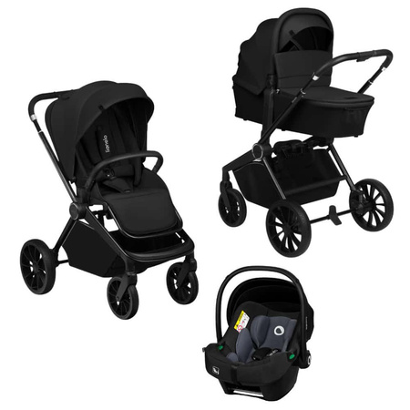 Lionelo Mika Plus Wózek Wielofunkcyjny 3w1 Black Onyx