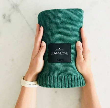 Lullalove Bambusowy Koc Butelkowa Zieleń