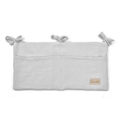 Albero Mio przybornik uniwersalny do łóżeczka Cotton color CC3 popiel 