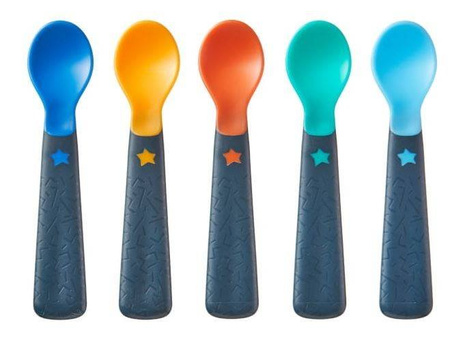Tommee Tippee Szeroka Łyżeczka do Samodzielnego Jedzenia, 6m+, 5 szt.