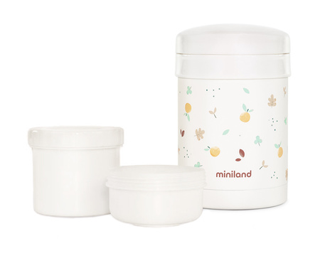 Miniland Termos Na Jedzenie Z 2 Pojemnikami Hermetycznymi 700ml Valencia