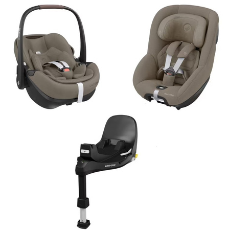 Maxi-Cosi Zestaw 360 Pro Family Fotelik + Nosidełko + Baza Twillic Truffle