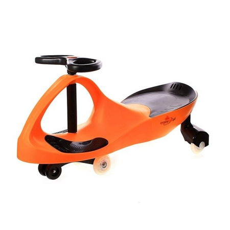 Crazy Car Jeździk Grawitacyjny LED + Klakson Pomarańczowy