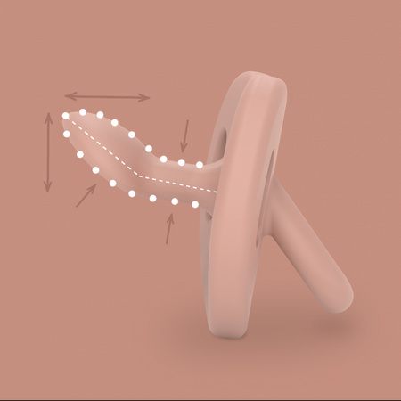 Suavinex SX Pro All Silicone Smoczek Silikonowy Anatomiczny 0-6m Colour Essence Cielisty