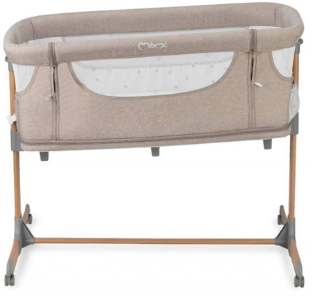 MoMi Smart Bed Łóżeczko Dostawne Kojec 4w1 Beige