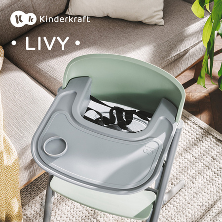 Kinderkraft Livy Krzesełko do Karmienia Zielony Olive Green