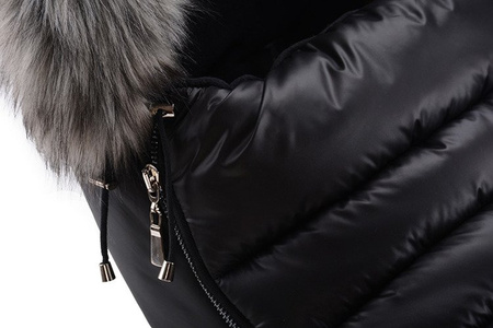 Cottonmoose Śpiwór Zimowy Alaskan Moose Czarny Z Naturalną Eko-skórą