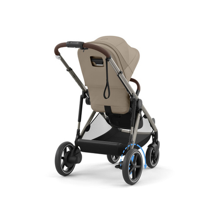 Cybex E-Gazelle S Wspomagany Wózek Spacerowy Rama Taupe Almond Beige + Cybex Śpiworek Snogga Almond Beige