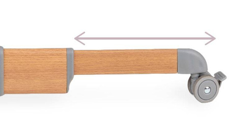 MoMi Smart Bed Łóżeczko Dostawne Kojec 4w1 Beige