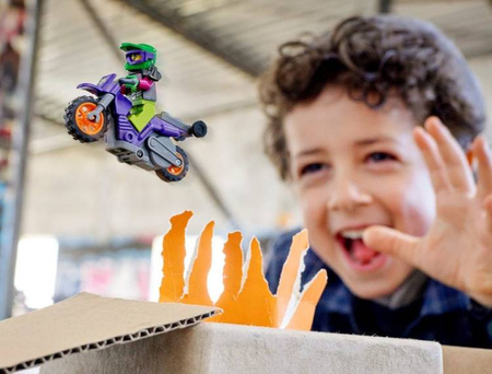 Lego City Klocki Wheelie na Motocyklu Kaskaderskim 60296