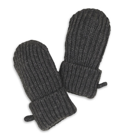 Lodger Rękawiczki dziecięce z wełny merino 100% grafitowe Pigeon 0-12m