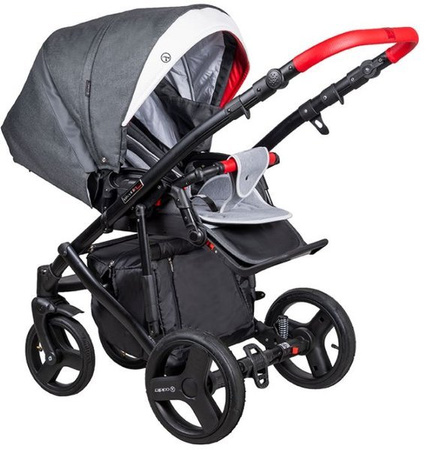 Coletto Florino New Wózek Głęboko-Spacerowy 2w1 FN-02 Czarna Rama