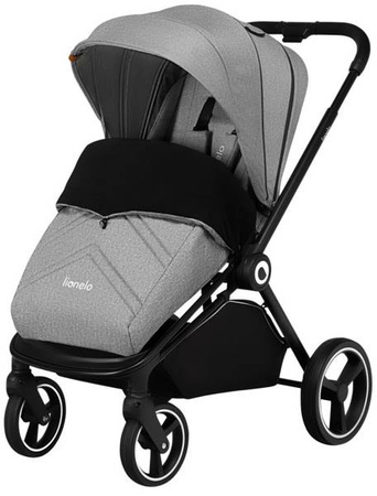 Lionelo Mika Wózek Głęboko-Spacerowy + Fotelik Samochodowy 0-13 kg 3w1 Grey Stone