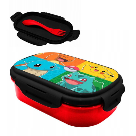 Kids Euroswan Lunchbox Ze Sztućcami - Pokemon