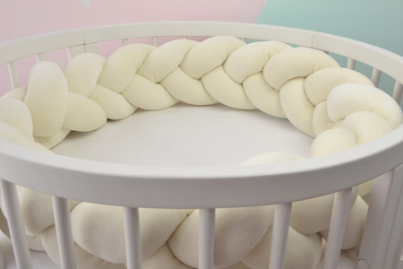 SenLove Ochraniacz do Łóżeczka Warkocz 400cm Kremowy