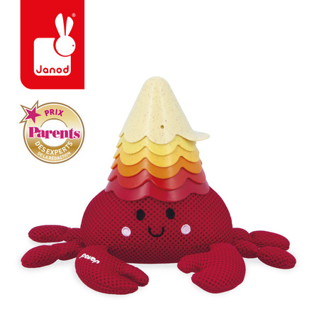 Janod Zabawka do kąpieli krab z muszelkami 10m+