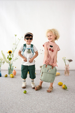 Lassig Plecak mini kwadratowy Little Gang Light khaki