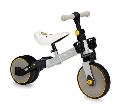 MoMi Loris Rowerek 4w1 Szaro Żółty