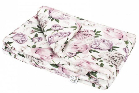 Bambusowa Kołderka Niemowlaka Rozmiar 65x75cm Peonie