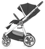 Oyster 3 Wózek Spacerowy Caviar - srebrny stelaż