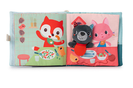 LILLIPUTIENS Książeczka aktywizująca z mini-przytulanką Smacznego! Wilk Louis 12 m+