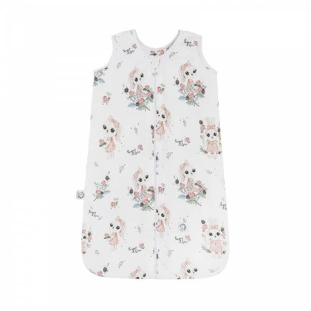 Bonjour Cherie Bambusowy Śpiworek Niemowlaka Duży 50x90 cm Romantyczny Królik