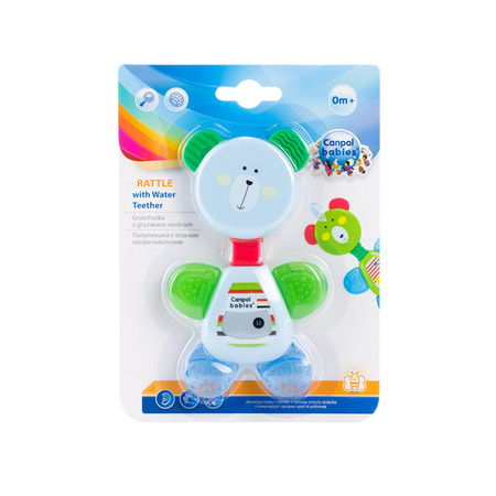 Canpol Babies Grzechotka Z Gryzakiem Wodnym - Miś 1 szt. Mix Kolorów