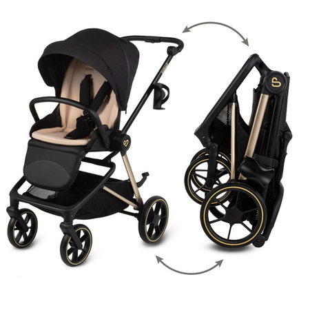 Kidwell Velmont Wózek Głęboko-Spacerowy Black Beige