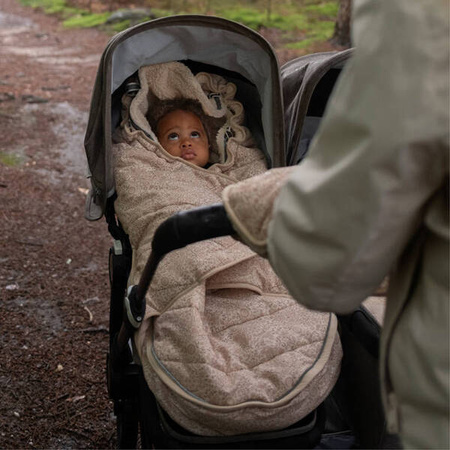 Lodger Wodoodporny Zimowy Śpiworek Do Wózka Jasnobeżowy Taslon Birch